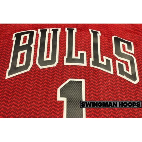 Rev 30 Chicago Bulls Derrick Rose Authentic Adidas Road Mesh