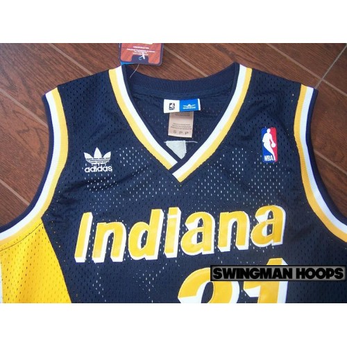 adidas, Shirts, Indiana Pacers 3 Reggie Miller Nba Adidas Hardwood Classics  Jersey