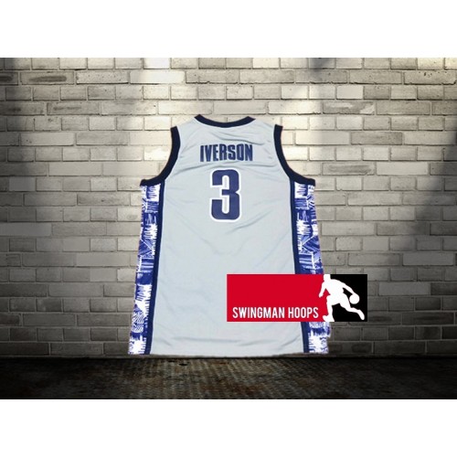M&N NCAA Allen Iverson Georgetown Hoyas Hardwood Classic Jersey $160  Available In Store & Online! www.hoopsheaven.com.au