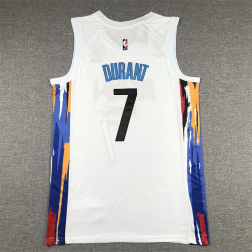 Youth Nike Kevin Durant White Brooklyn Nets 2022/23 City Edition Name & Number T-Shirt Size: Small