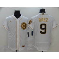 Javier Báez White & Gold Chicago Cubs Baseball Jersey