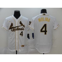 Yadier Molina White & Gold St. Louis Cardinals Baseball Jersey