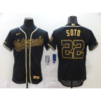 Juan Soto Black & Gold Washington Nationals Baseball Jersey