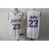 LeBron James Los Angeles Lakers 2017-18 White Jersey