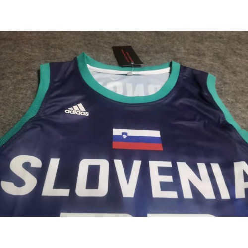 Luka Dončić Slovenia Olympic Qualifying Blue Jersey