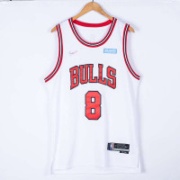 *Zach Lavine Chicago Bulls White Jersey with 75 Anniversary Logos