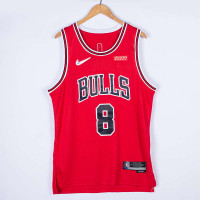 *Zach Lavine Chicago Bulls Red Jersey with 75 Anniversary Logos
