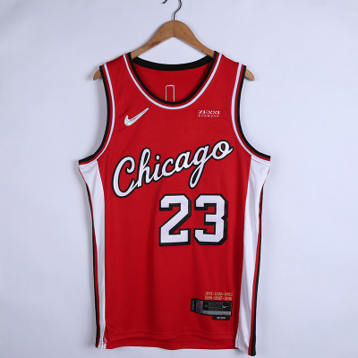 **Michael Jordan Chicago Bulls 2021-22 City Edition Jersey with 75th Anniversary Logos