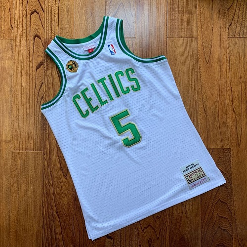 2007-10 Boston Celtics Garnett #5 Champion Home Jersey (Excellent) M