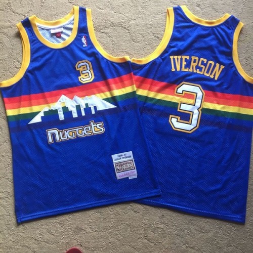 Mitchell & Ness Allen Iverson Navy Denver Nuggets Hardwood Classics Authentic 2006 Jersey
