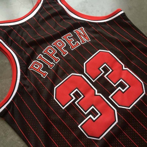 Dennis Rodman Mitchell & Ness Chicago Bulls 1996-97 Pinstripe Championship  Special Edition Jersey - Super AAA