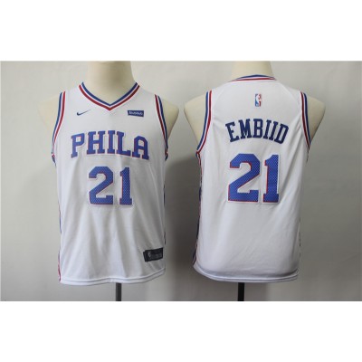 Joel Embiid Philadelphia 76ers White Kids/Youth Jersey