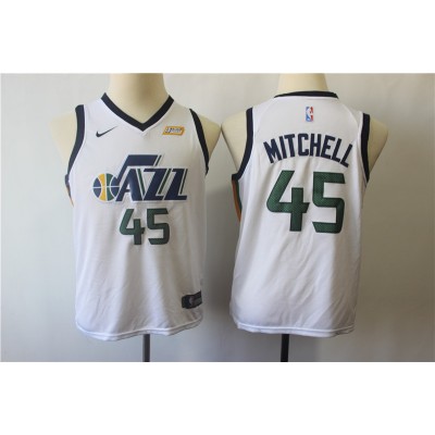 Donovan Mitchell Utah Jazz White Kids/Youth Jersey