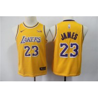 LeBron James Los Angeles Lakers Yellow Kids/Youth Jersey