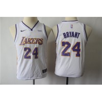 Kobe Bryant Los Angeles Lakers 2017-18 White Kids/Youth Jersey