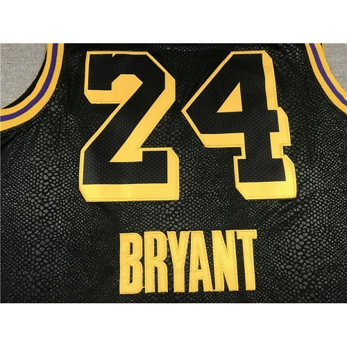 Kobe Bryant 2020 Black Mamba Los Angeles Lakers Jersey with Gigi Bryant  Heart Patch