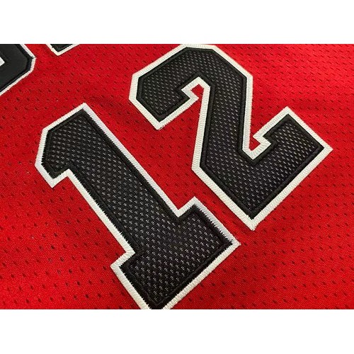 Michael Jordan Number 12 Chicago Bulls Red Jersey