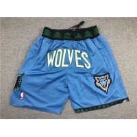 Minnesota Timberwolves Light Blue JUST DON Special Edition Shorts