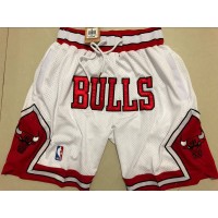 Chicago Bulls White JUST DON Shorts