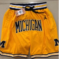 Michigan Wolverines Yellow JUST DON Shorts
