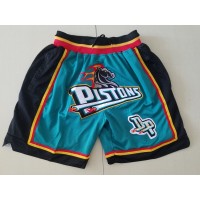 Detroit Pistons Teal JUST DON Shorts