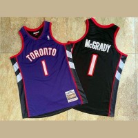 Tracy McGrady Mitchell & Ness Toronto Raptors 1999-00 Front Purple Black Back Jersey - Super AAA