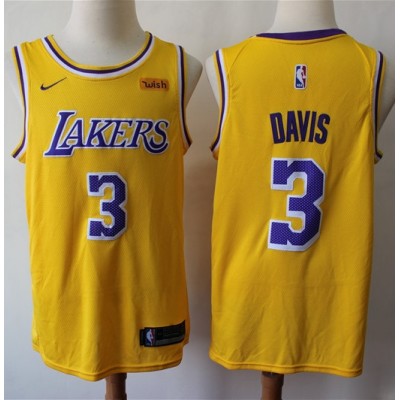 Anthony Davis Los Angeles Lakers Yellow Jersey