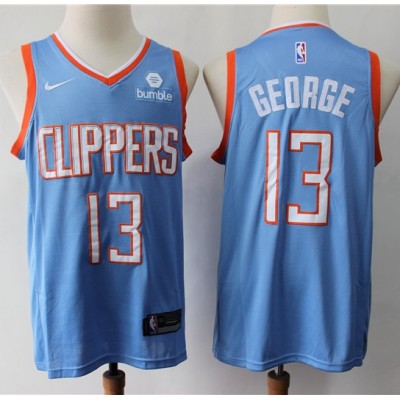 Paul George 2019-20 Los Angeles Clippers Light Blue Jersey