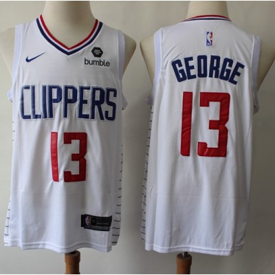 Paul George 2019-20 Los Angeles Clippers White Jersey