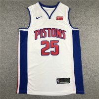 Derrick Rose 2019-20 Detroit Pistons White Jersey