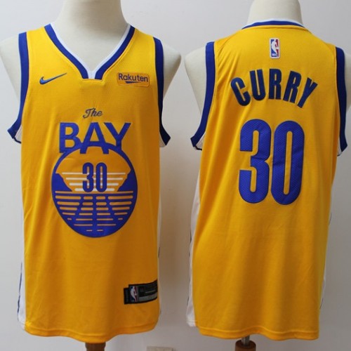 Stephen Curry 2019-20 Golden State Warriors Yellow The Bay Jersey