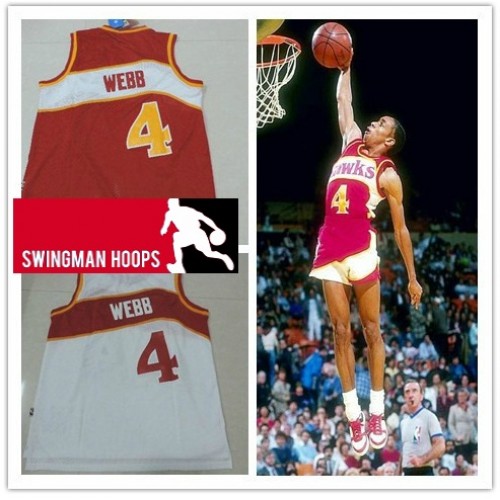 Spud Webb Atlanta Hawks Jersey Size large 