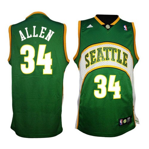 NBA, Shirts, Nba Ray Allen Seattle Super Sonics 34 Jersey