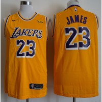 LeBron James Los Angeles Lakers 2019 Yellow Jersey