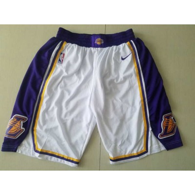 Los Angeles Lakers White Shorts