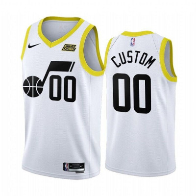 **Utah Jazz 2022-23 White Customizable Jersey - Any Name Any Number