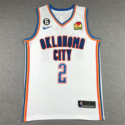 *Shai Gilgeous-Alexander Oklahoma City Thunder 2022-23 White Jersey