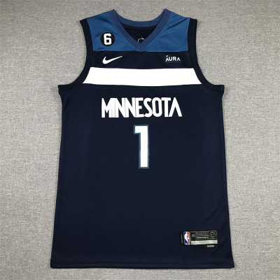 *Anthony Edwards Minnesota Timberwolves 2022-23 Blue Jersey