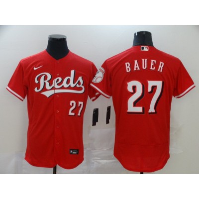 Trevor Bauer Cincinnati Reds Red Baseball Jersey Trevor Bauer Cincinnati Reds Red Baseball Jersey