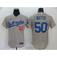 Mookie Betts Los Angeles Dodgers Grey Baseball Jersey