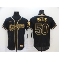 Mookie Betts Black & Gold Los Angeles Dodgers Baseball Jersey