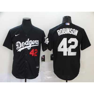 Jackie Robinson Los Angeles Dodgers Black Baseball Jersey Jackie Robinson Los Angeles Dodgers Black Baseball Jersey