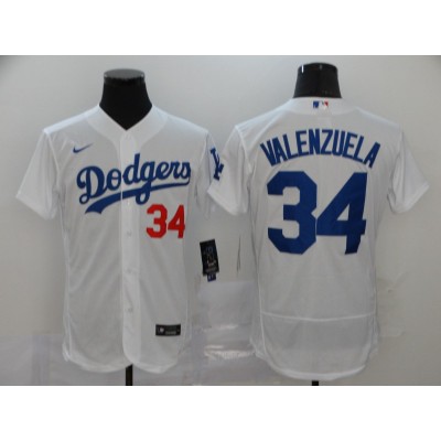 Fernando Valenzuela Los Angeles Dodgers White Baseball Jersey