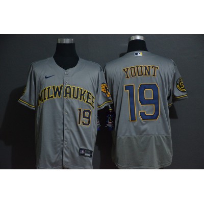 Robin Yount Milwaukee Brewers Grey Baseball Jersey Robin Yount Milwaukee Brewers Grey Baseball Jersey