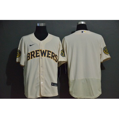 Milwaukee Brewers Cream White Baseball Jersey Milwaukee Brewers Cream White Baseball Jersey