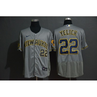 Christian Yelich Milwaukee Brewers Grey Baseball Jersey