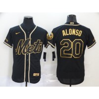Pete Alonso Black & Gold New York Mets Baseball Jersey