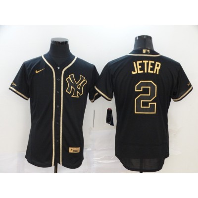 Derek Jeter Black & Gold New York Yankees Baseball Jersey