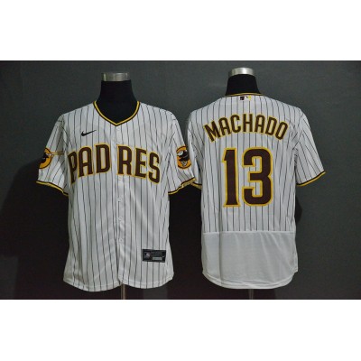 Manny Machado San Diego Padres White Pinstripe Baseball Jersey