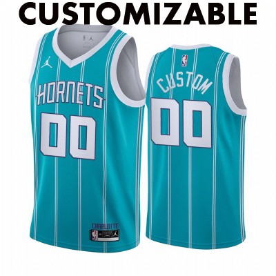 Charlotte Hornets 2020-21 Teal Customizable Jersey